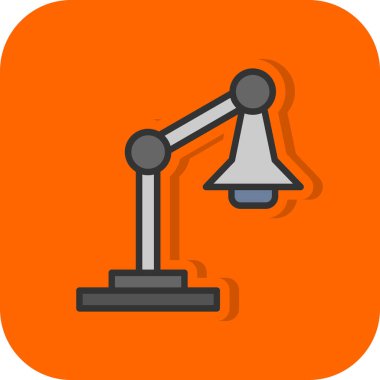 Masa lambası simgesinin vektör illüstrasyonu 