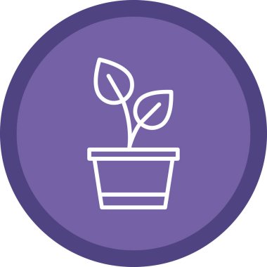 Büyüyen Bitki simgesi, vektör illüstrasyonu