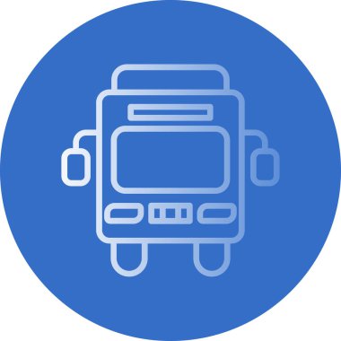 Otobüs. Web simgesi basit illüstrasyon             