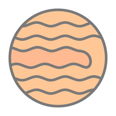 gezegen simgesi, vektör illüstrasyonu basit tasarım