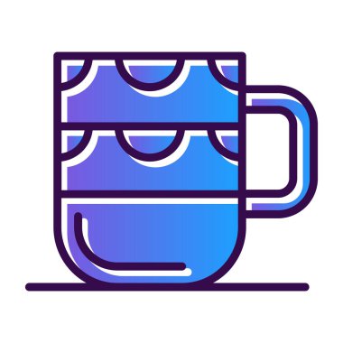 Bardak web simgesi basit illüstrasyon 