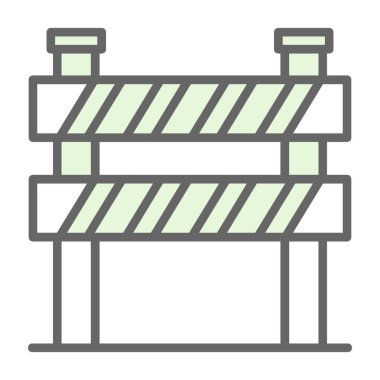 bariyer simgesi basit illüstrasyon