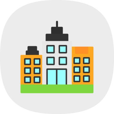 modern yapı web simgesi, vektör illüstrasyonu