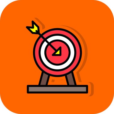 hedef ok simgesi, vektör çizim ile 