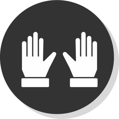 Eldivenler düz simge, vektör çizimi  