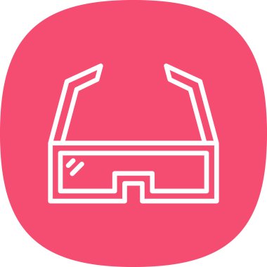 gözlük simgesi, vektör illüstrasyonu 