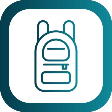 sırt çantası simgesi, vektör illüstrasyonu basit tasarım