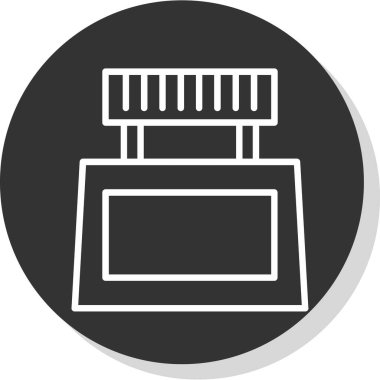 Tek izole kalem simgesinin vektör illüstrasyonu