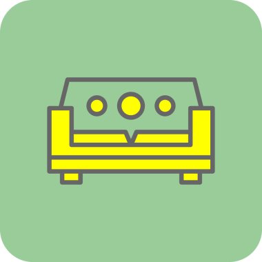 Kanepe. Web simgesi basit tasarım