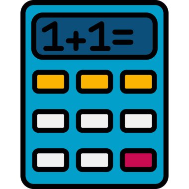 Basit Hesaplayıcı Simgesi, vektör illüstrasyonu