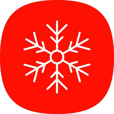 Kar tanesi düz simgesi. Vektör çizim               