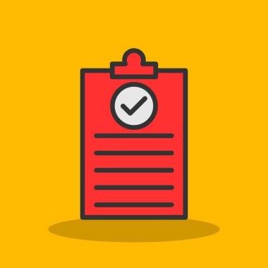 Kontrol listesi simgesi vektör illüstrasyonu