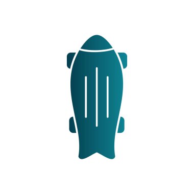 Modern kaykay simgesinin vektör illüstrasyonu                       