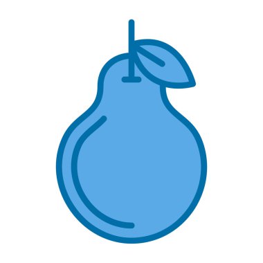 İzole armut ikon vektör tasarımı