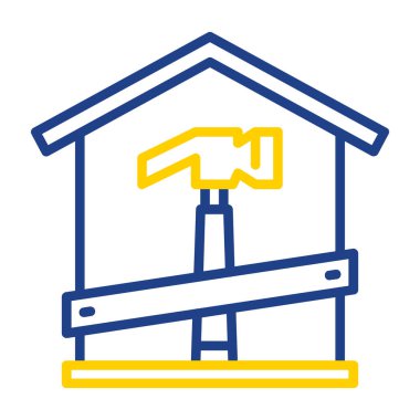 Ev Onarımı Web simgesi vektör illüstrasyonu