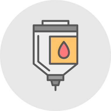 yağ renkli vektör simgesi