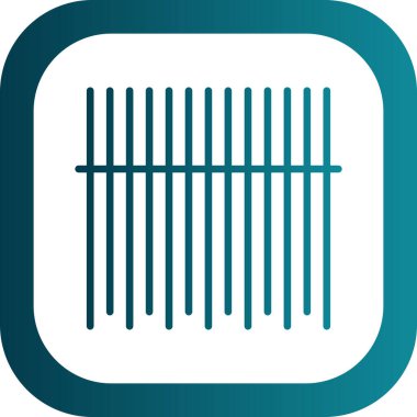 Barkod düz simgesinin vektör illüstrasyonu