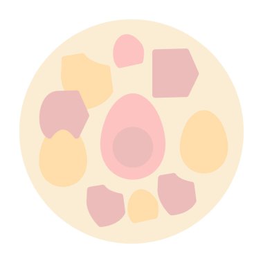 Yumurta renkli vektör simgesi