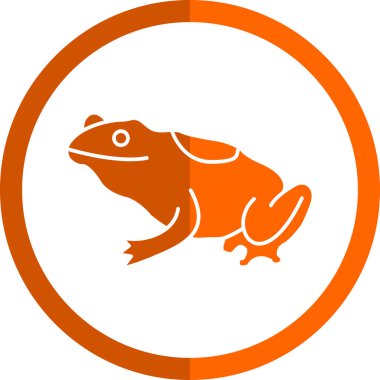 Kurbağa hayvan ikonu. vektör illüstrasyonu