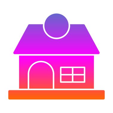 Ev. Web simgesi basit illüstrasyon 