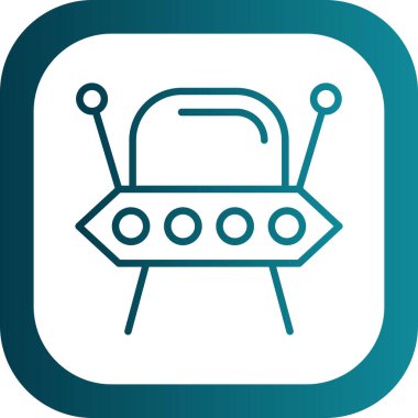 uzay gemisi kapsülü ikon vektör çizimi