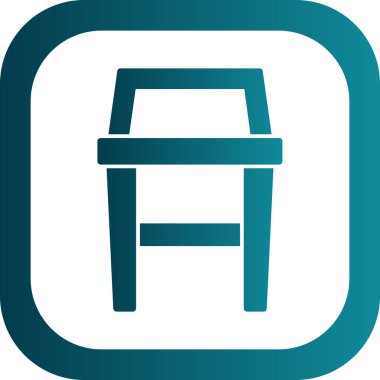 Tabure grafik simgesi, vektör illüstrasyonu 