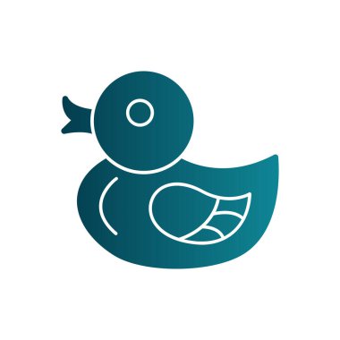 Kauçuk ördek ikonu. Vektör illüstrasyonu