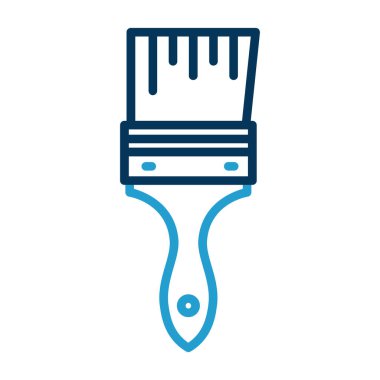 Boya fırçası simgesinin vektör illüstrasyonu