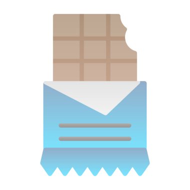 çikolata çubuğu simgesi, vektör illüstrasyonu basit tasarım