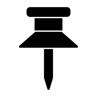 Pin simgesi, vektör illüstrasyonuna bas