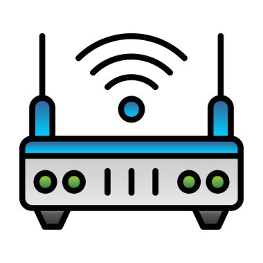 wifi internet yönlendirici vektör çizimi 