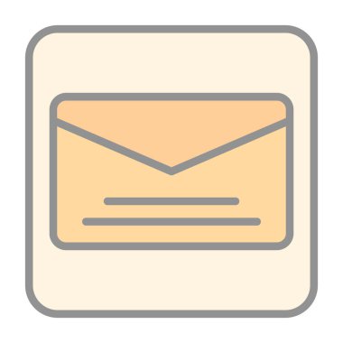 Basit harf zarfı simgesi, vektör illüstrasyonu