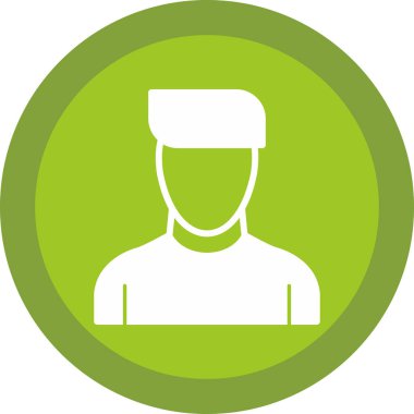 adam düz simge vektör çizim 