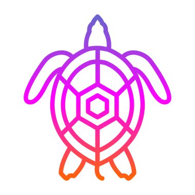 Beyaz arkaplanda izole edilmiş kaplumbağa vektör simgesi