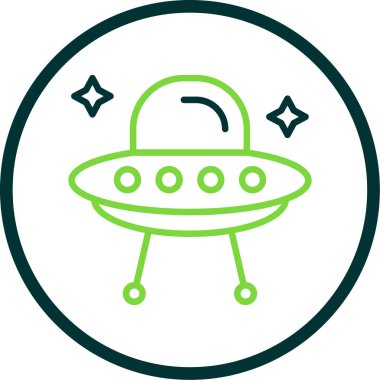 Uzaylı simgesi, vektör illüstrasyonu