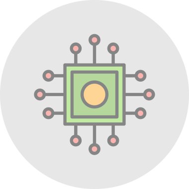 İşlemci, işlemci vektör simgesi