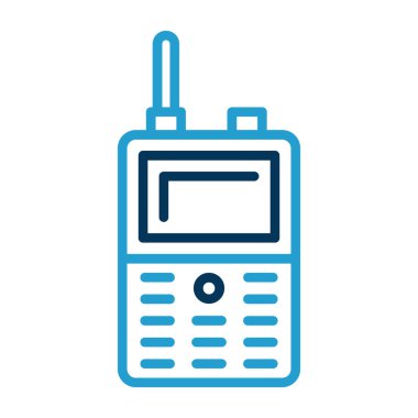 Telsiz telsizi. Web simgesi basit illüstrasyon