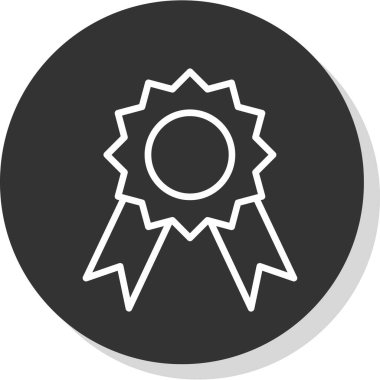 Madalya Web simgesi basit illüstrasyon 