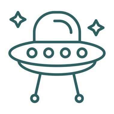 Uzaylı simgesi, vektör illüstrasyonu