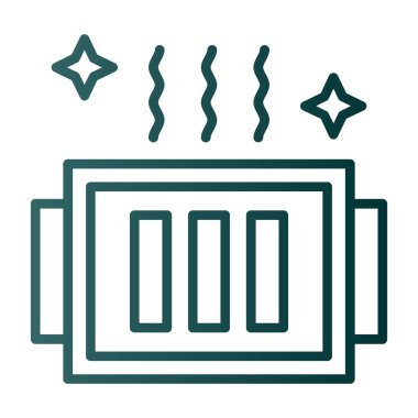 radyatör ağ simgesi, vektör illüstrasyonu