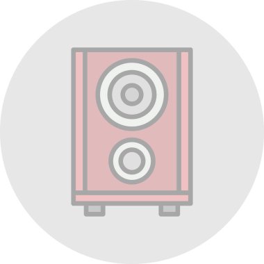 İzole edilmiş bir hoparlör simgesinin gösterimi