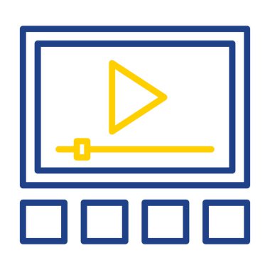 Video oynatıcı ikon vektör illüstrasyonu