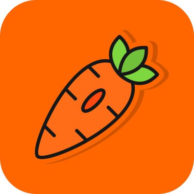 Düz bir havuç simgesi