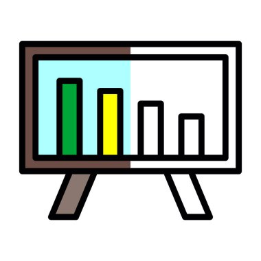 Renk çizelgesi vektör simgesi olan bar tablosu