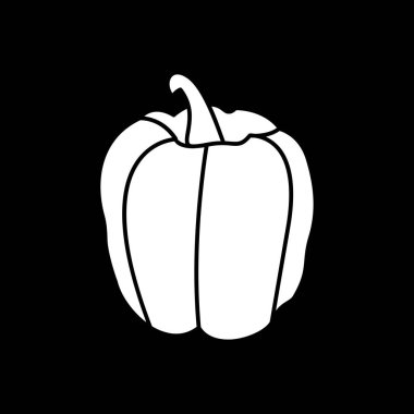 çan biberi simgesi, vektör illüstrasyonu