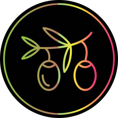 Bir meyve simgesinin vektör illüstrasyonu