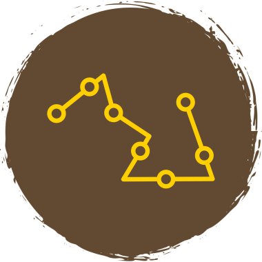 Takımyıldız düz simgesinin vektör illüstrasyonu 