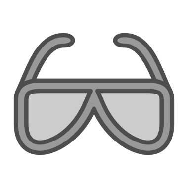 Gözlükler. Web simgesi basit illüstrasyon 