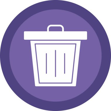 Çöp kutusu simgesi. vektör illüstrasyonu