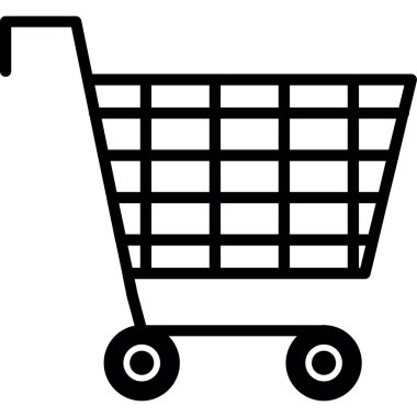 Alışveriş arabası ikonu. vektör illüstrasyonu                     